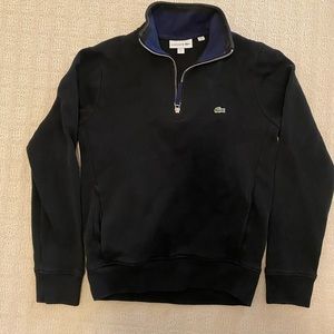 Mens Lacoste half zip cotton sweater